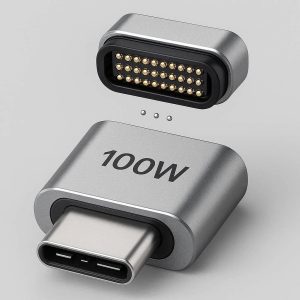 Magnetic Type C Adapter 24 Pin Magnetic Charging Connector 100W Quick Charge 40Gbps Data Transfer Converter