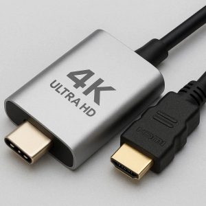 Type C to HDMI 4K Adapter Ultra HD Video Cable Converter Aluminum Shell Portable Display Dongle for Projectors