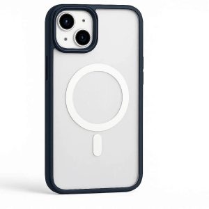 Magnetic Clear Phone Case Solid Color Bumper Shockproof Translucent Hard PC Protective Cover Slim Hybrid Shield