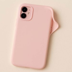 Cute Pastel Silicone Phone Case Soft Flexible TPU Rubber Matte Protective Cover Solid Color Aesthetic Skin