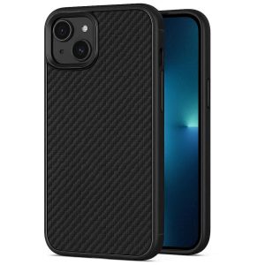 Carbon Fiber Texture Phone Case Lightweight Slim Flexible TPU Armor Shockproof Protective Cover Solid Color Skin