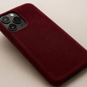 Luxury Velvet Fabric Phone Case Soft Cloth Back Cover Slim Shockproof Protection Case Solid Color Cushion